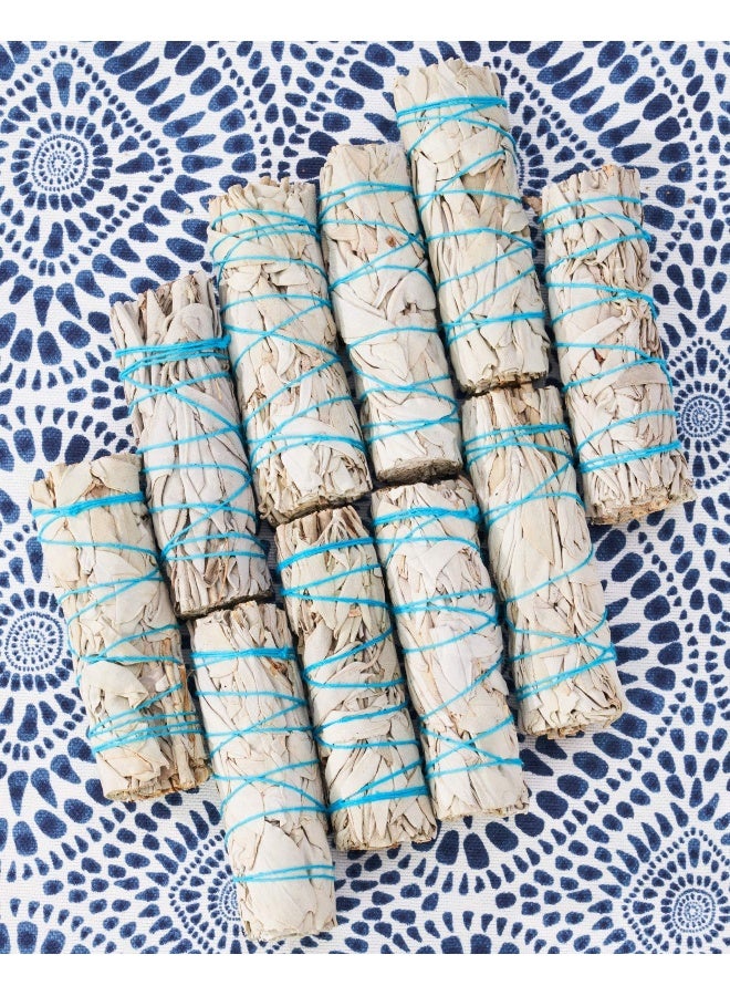 BLUE RIVER SAGE 10 White Sage Smudge Sticks ~ Sustainably Grown Sage Bundles for Smudging, Smudge Kit, Ceremony, Spiritual Use, Home & Office Cleansing or Smoke Cleanse (10 Pack) - Image 4